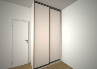 Malá vestavná skříň s posuvnými dveřmi