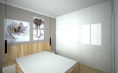 Návrh kompletního interieru vč. ložnice Praha 4