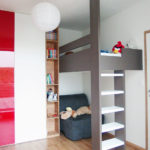 Realizace kompletního interieru vč. patrové postele do studentského pokoje Praha 9