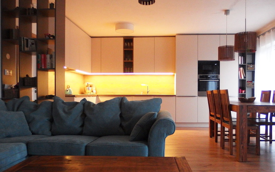 Realizace kompletního interieru vč. kuchyně Praha 9