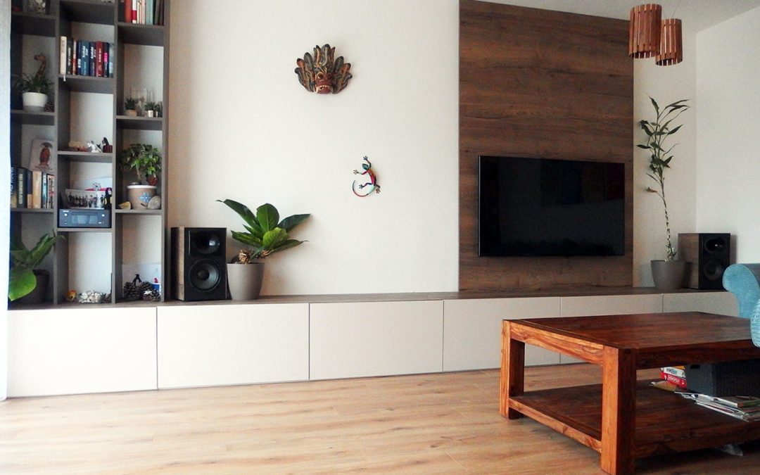 Realizace kompletního interieru vč. obývací stěny Praha 9